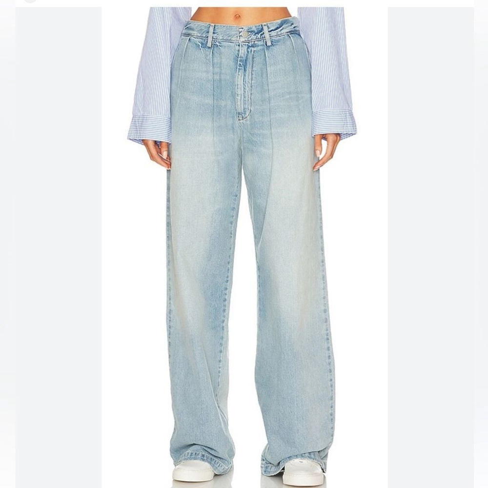 Blue Flare Wide Leg Jeans